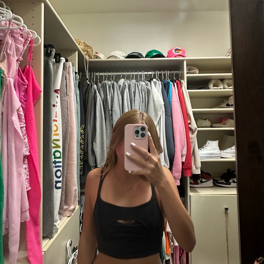 This lululemon black sports bra is a size 4